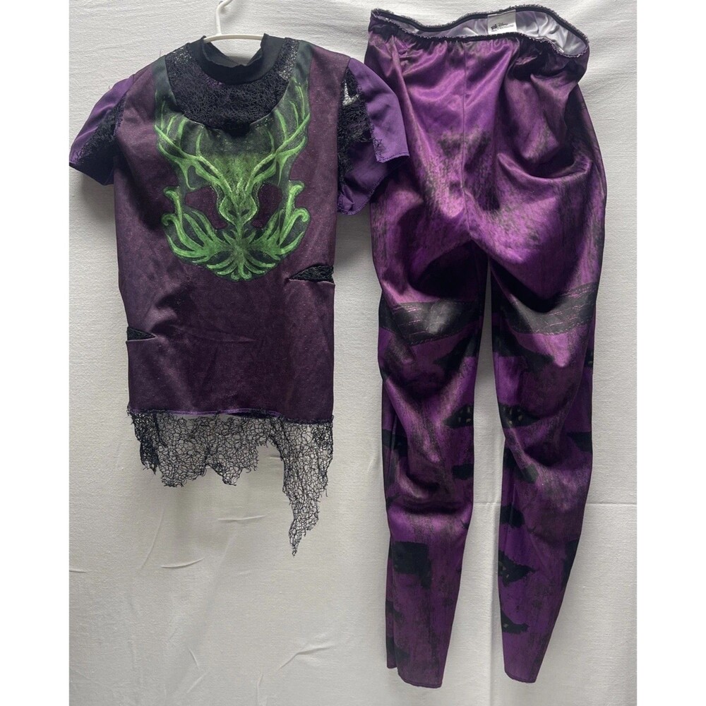 Disney Descendants Mal Girls Costume 10-12 Large Halloween Costumes 3 Pieces